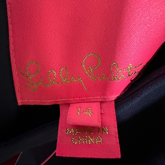 NWT Lilly Puliter Alisa Dress True Navy Size 14 - Picture 7 of 9